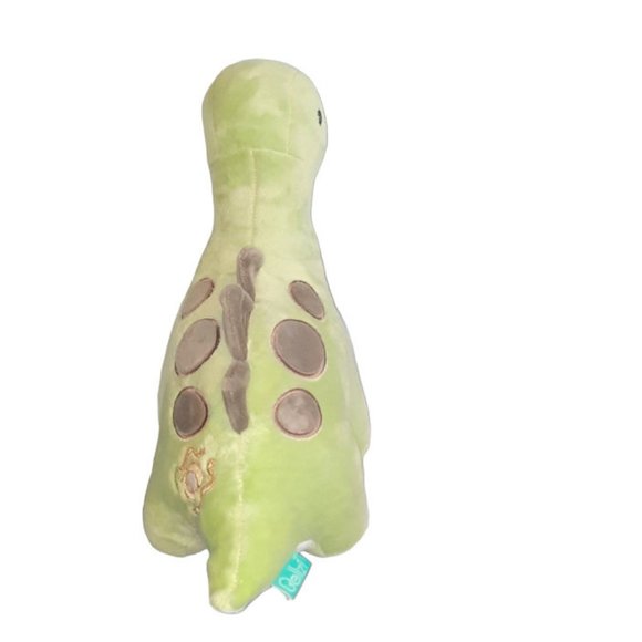 Bellzi Brontosaurus Dinosaur Green Spotted Plush Stuffed Animal Toy 10" - Picture 3 of 7